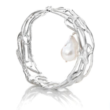 Load image into Gallery viewer, Sterling Silver Pearl Statement Bracelet