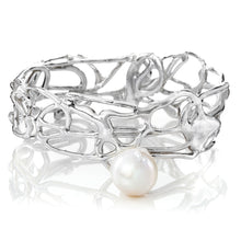 Load image into Gallery viewer, Sterling Silver Pearl Statement Bracelet