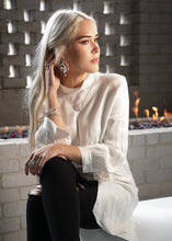 Load image into Gallery viewer, Hibiscus Drop Earrings in Sterling Silver