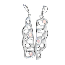 Load image into Gallery viewer, Rose Quartz Butterfly Wing Earrings