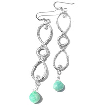 Load image into Gallery viewer, Chrysoprase Infinity Earrings