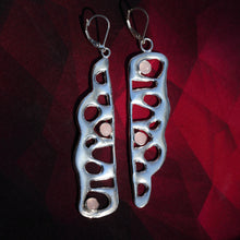 Load image into Gallery viewer, Rose Quartz Butterfly Wing Earrings