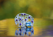 Load image into Gallery viewer, Sterling Silver Sculptural Ring with a Topaz
