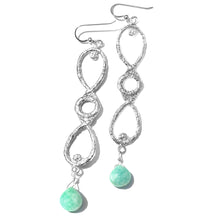 Load image into Gallery viewer, Chrysoprase Infinity Earrings
