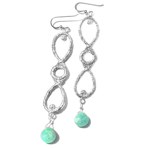 Amazonite Infinity Earrings