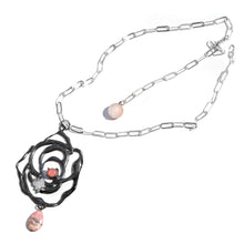 Load image into Gallery viewer, My Love is a Rose Oxidized Necklace
