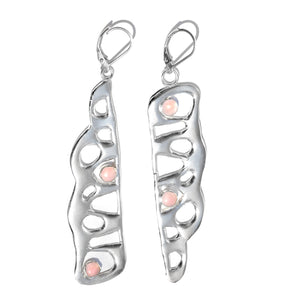 Rose Quartz Butterfly Wing Earrings